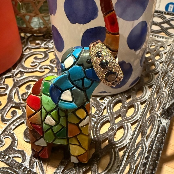 Bomb Party Gold Plating, Black Onyx, CZ Ring, Size 8, NWOT, “BORG” - Picture 4 of 9